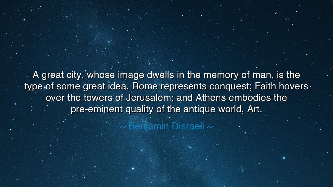 A great city, whose image dwells in the memory of man, is the