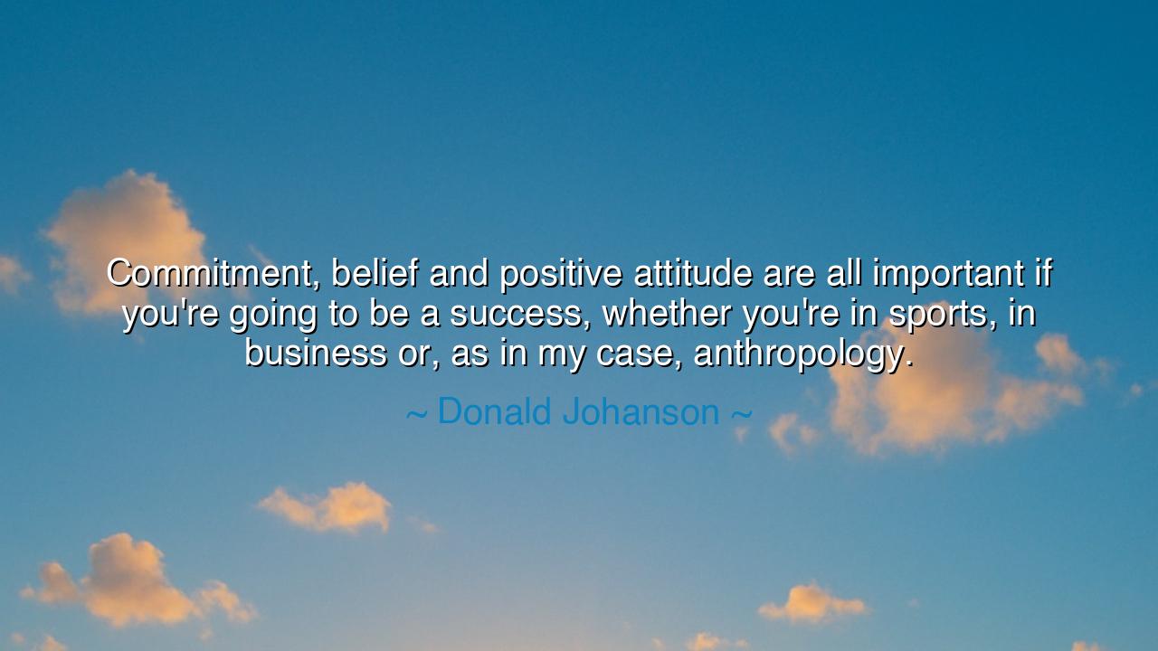Commitment, belief and positive attitude are all important if