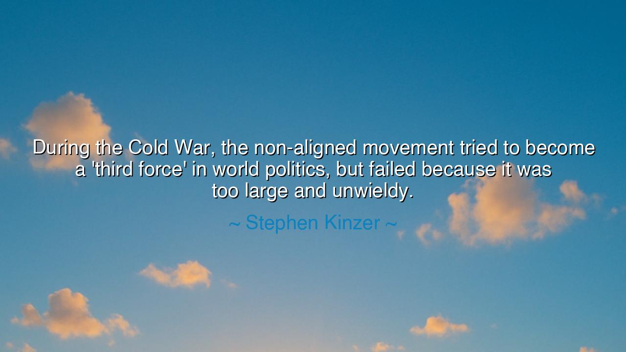During the Cold War, the non-aligned movement tried to become a
