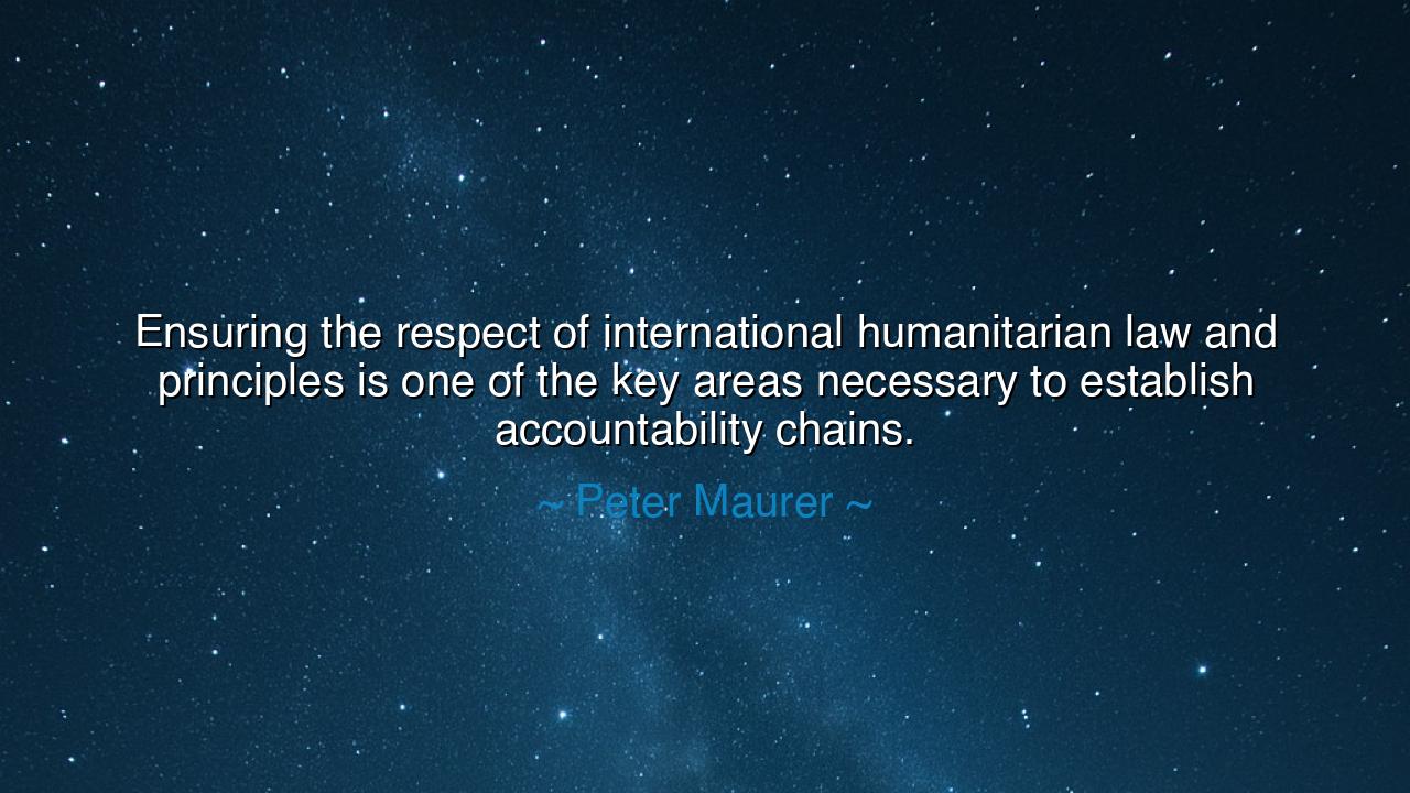 Ensuring the respect of international humanitarian law and