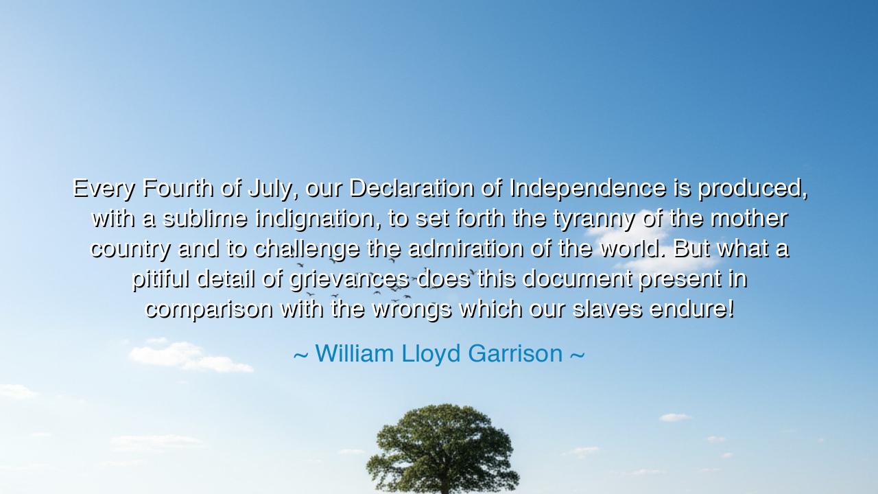 Every Fourth of July, our Declaration of Independence is