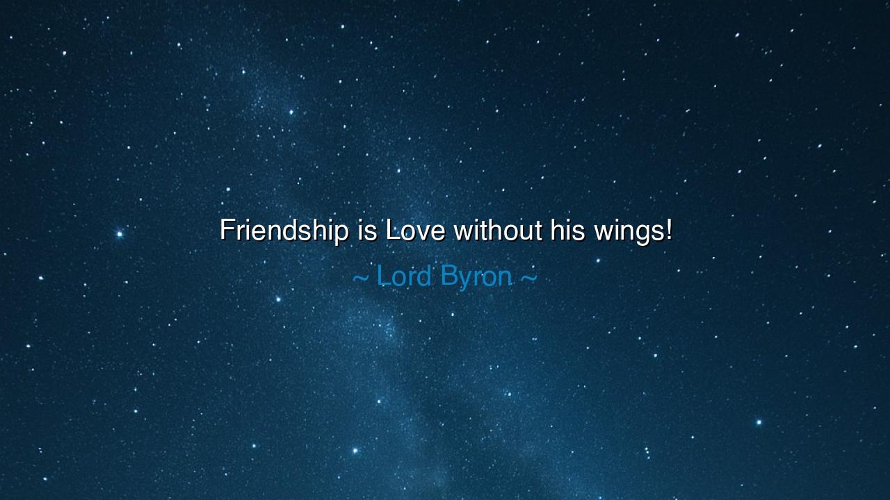 Friendship is Love without his wings!