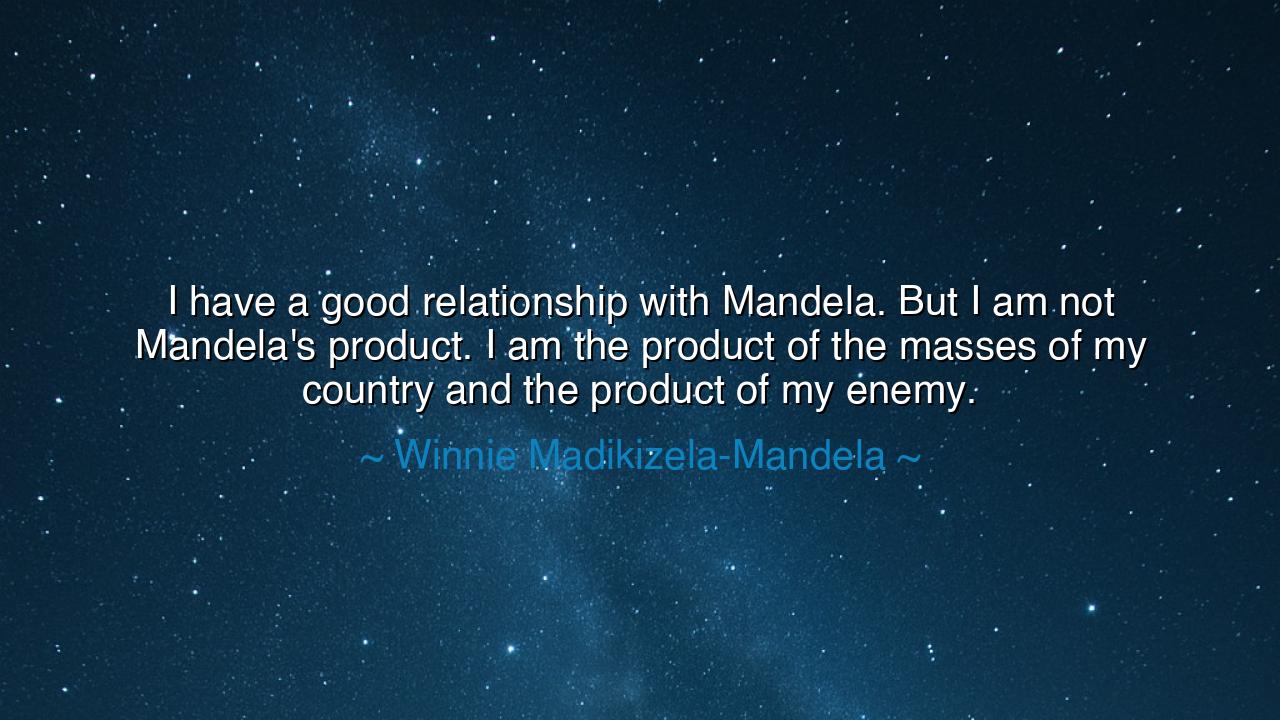 I have a good relationship with Mandela. But I am not Mandela's