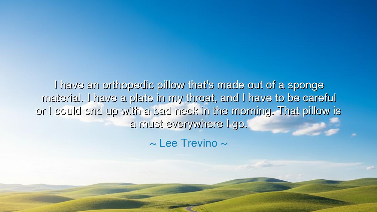 I have an orthopedic pillow that's made out of a sponge