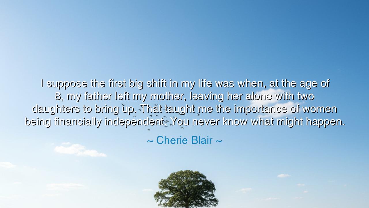 I suppose the first big shift in my life was when, at the age of