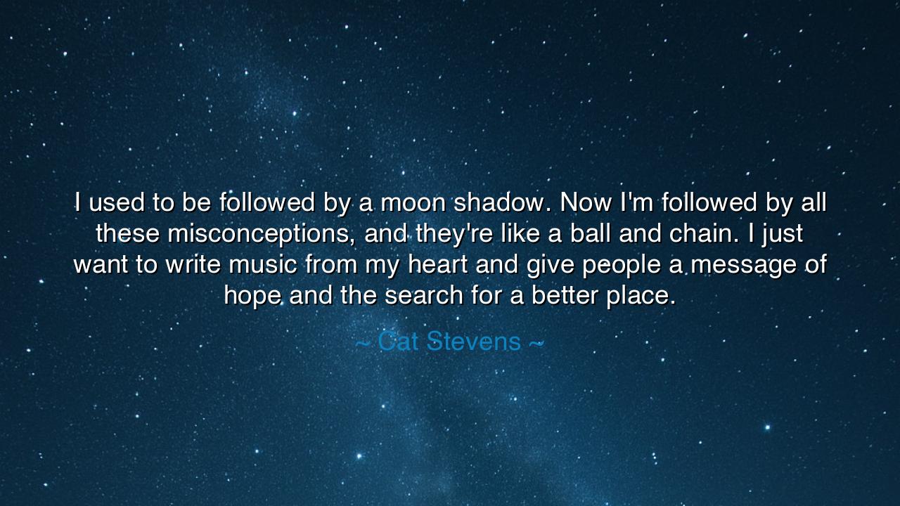 I used to be followed by a moon shadow. Now I'm followed by all