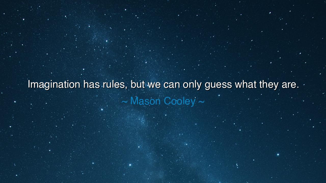 Imagination has rules, but we can only guess what they are.