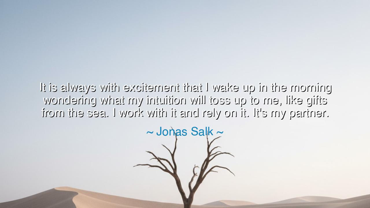 It is always with excitement that I wake up in the morning