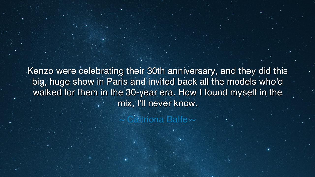 Kenzo were celebrating their 30th anniversary, and they did this