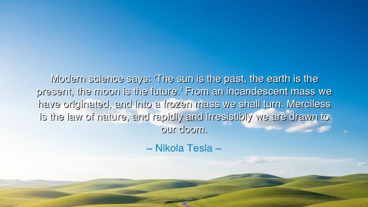 Modern science says: 'The sun is the past, the earth is the