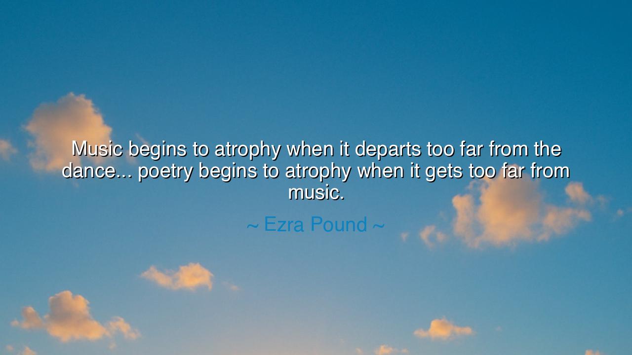 Music begins to atrophy when it departs too far from the