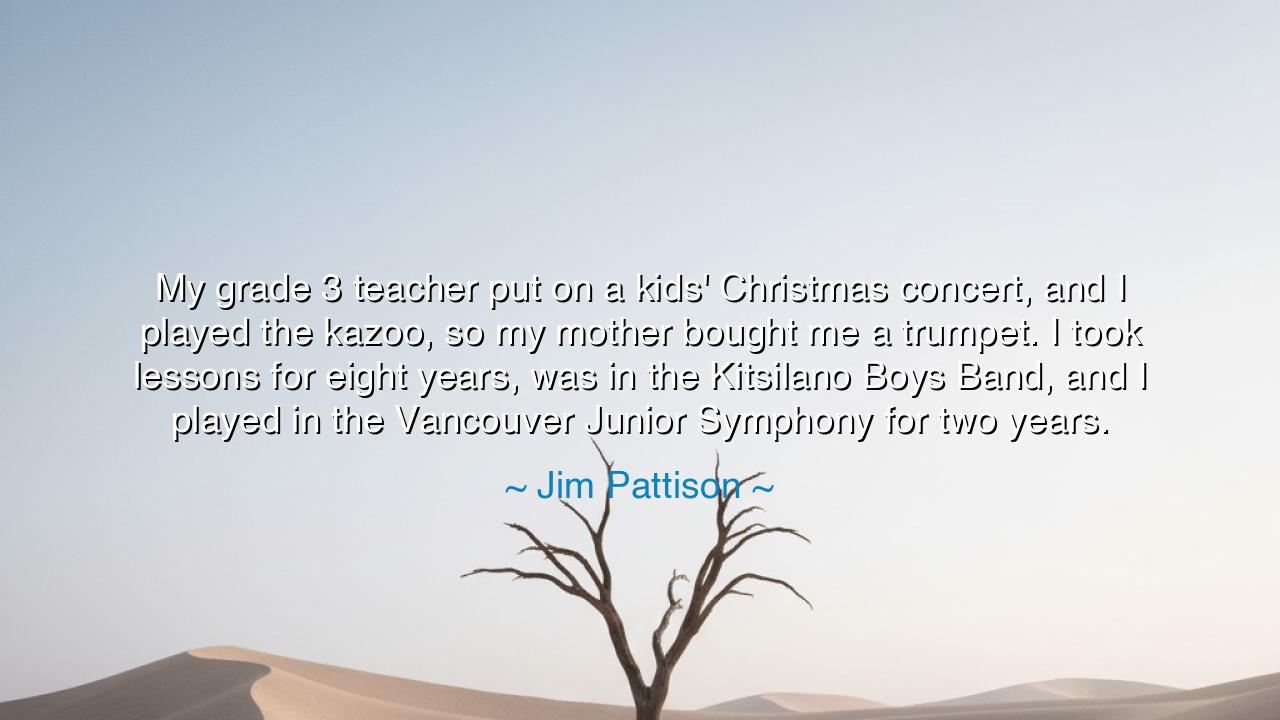 My grade 3 teacher put on a kids' Christmas concert, and I played