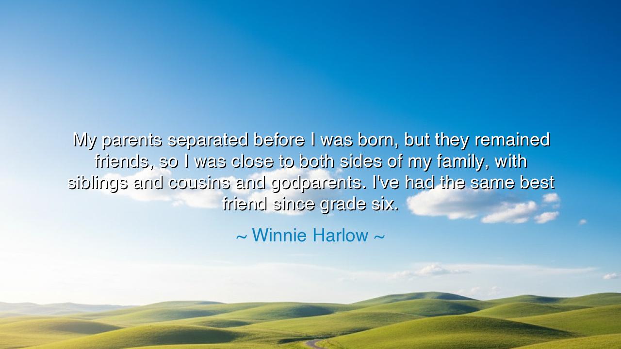 My parents separated before I was born, but they remained