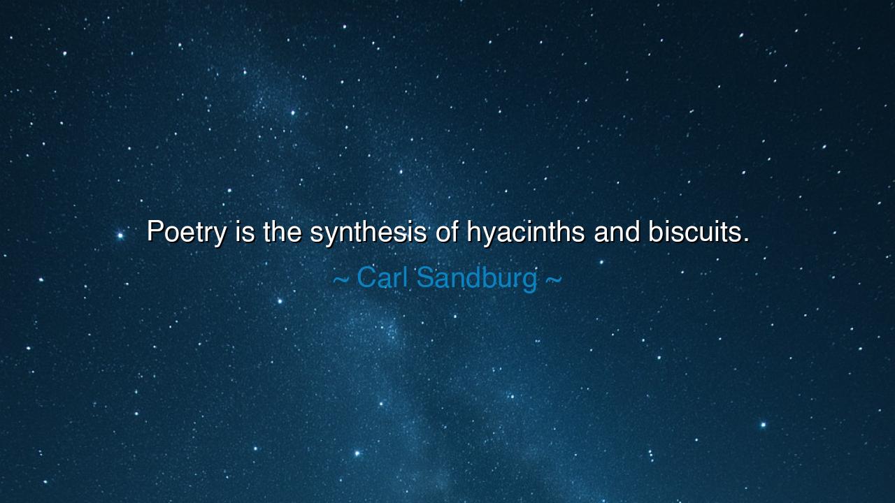 Poetry is the synthesis of hyacinths and biscuits.
