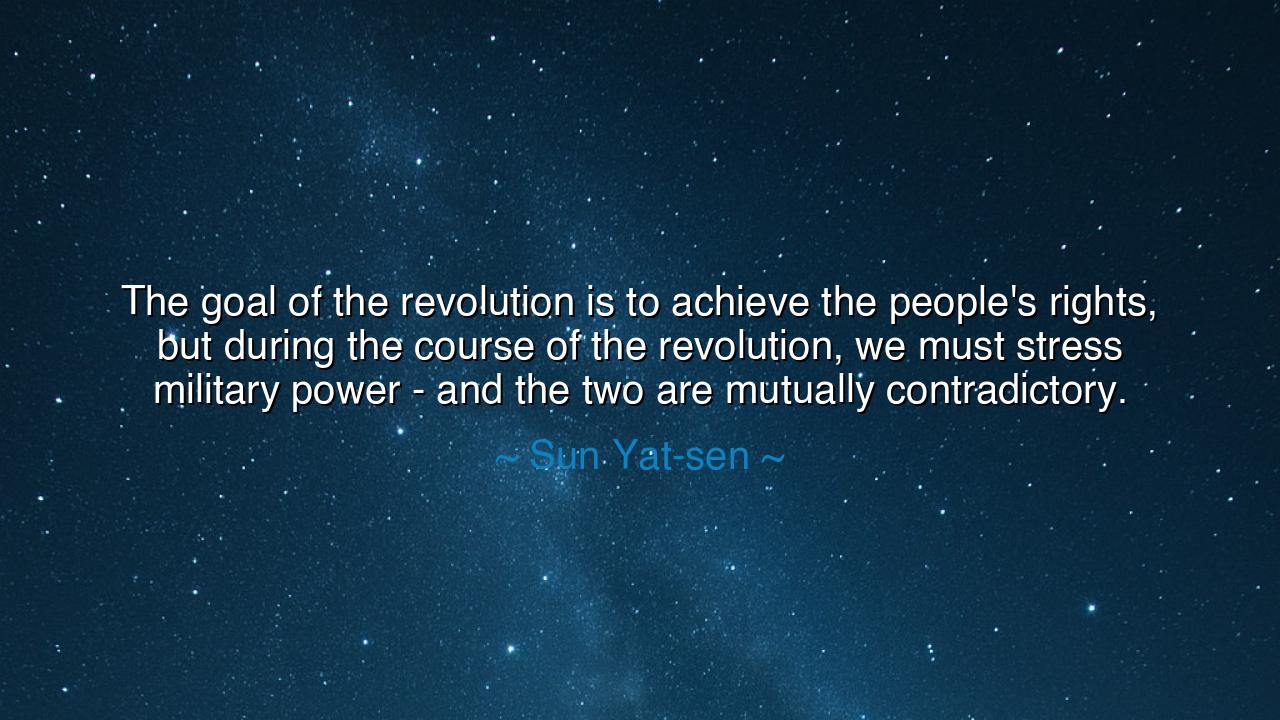 The goal of the revolution is to achieve the people's rights