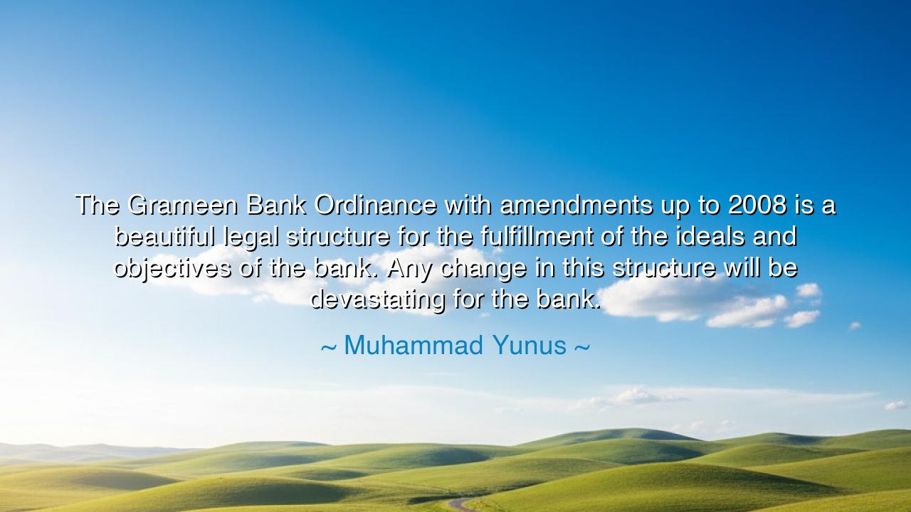 The Grameen Bank Ordinance with amendments up to 2008 is a