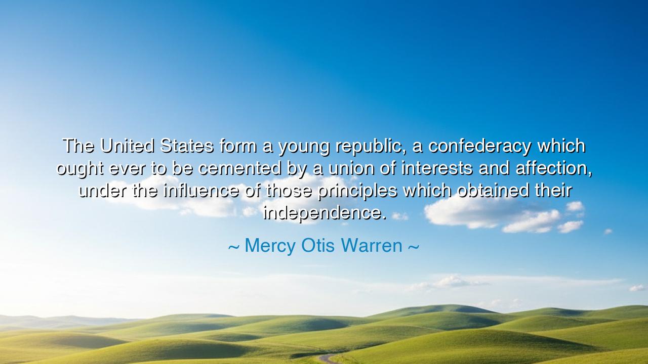The United States form a young republic, a confederacy which
