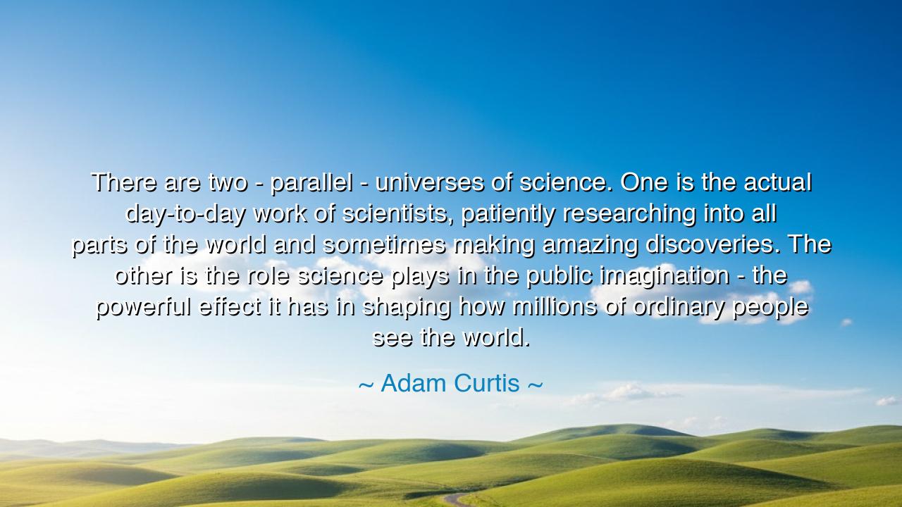 There are two - parallel - universes of science. One is the