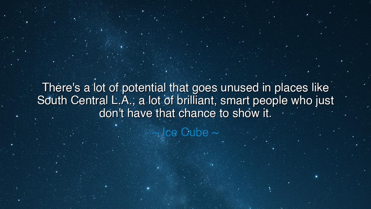 There's a lot of potential that goes unused in places like South