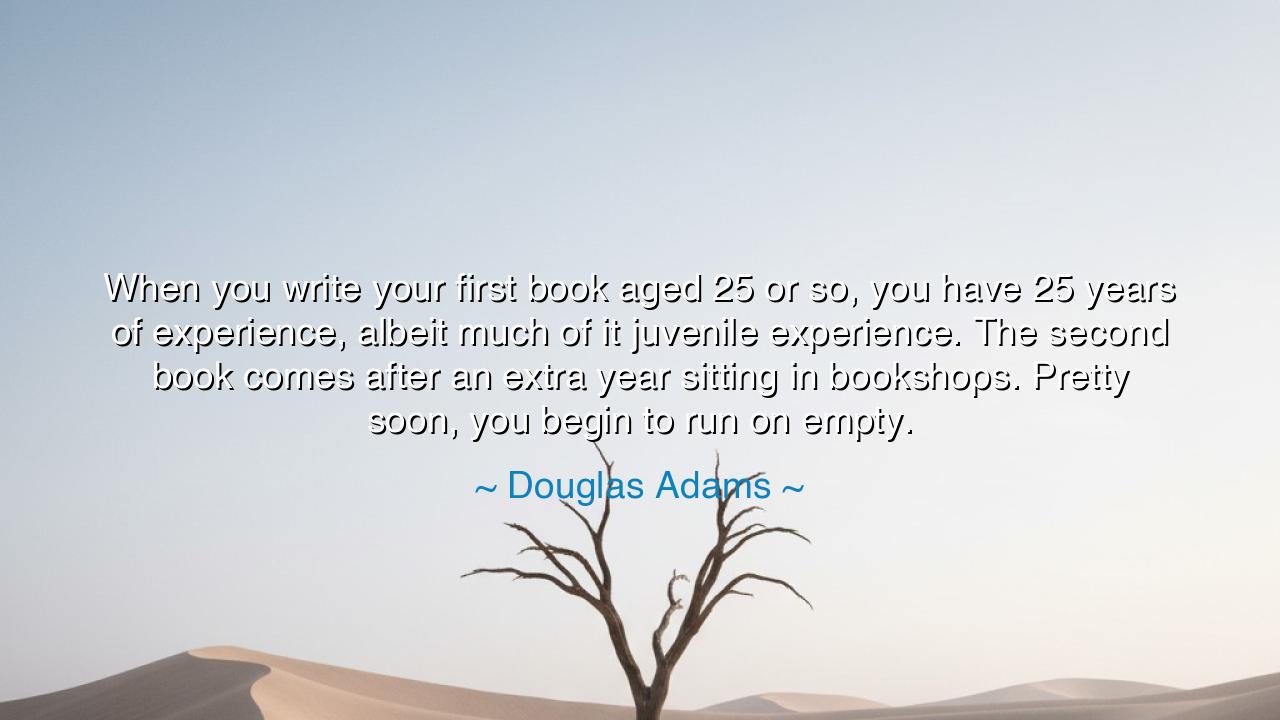 When you write your first book aged 25 or so, you have 25 years