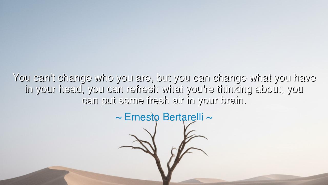 You can't change who you are, but you can change what you have in